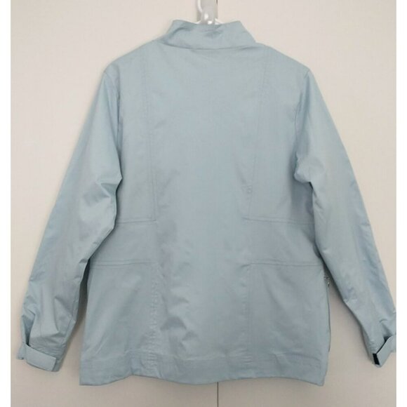 Nike Golf Women's Clima Fit Jacket Windbreaker Ice Blue Zip Pockets - L (12-14) - Picture 8 of 10